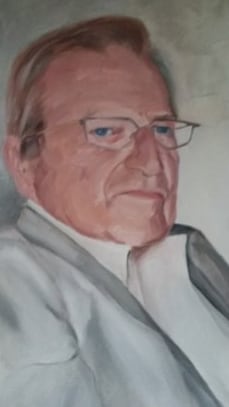 geschilderd portret van Gwy Mandelinck
